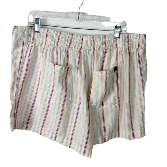 GAP Women's XL Linen Short Dotted Sun Stripe Multi Pull On Pockets NWOT - Picture 3 of 11